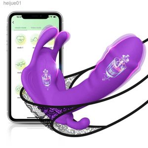 Kvinnors trosor fjärilsvibrator sexleksaker för kvinnor app fjärrkontroll bluetooth sexiga kvinnliga vibratorer dildo för kvinnor par l230518