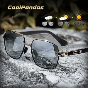 Coolpandas Wysokiej jakości okulary przeciwsłoneczne Polaryzowane mężczyźni kobiety fotochromic Uv400 Ochrona przed okulary słoneczne Unisex Chameleon obiektyw L230523