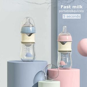 Biberons # 5 secondes bébé PPSU bouteille en verre matériau large trou rinçage rapide anti colique nouveau-né formation de lait et accessoires d'alimentation eau G220612