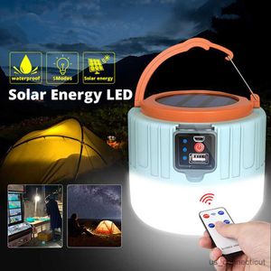 Camping Lantaarn Draagbare Lantaarn Hoge Camping Lichten Solar Langdurige Oplaadbare Lampen Noodverlichting Zaklamp Tent Natuur R230612