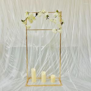 Party Decoration Shiny Mirror Gold Wedding Table Ceterpieces Welcome Sign Rack Flower Stand Candle Holder Floral Arch Backdrops