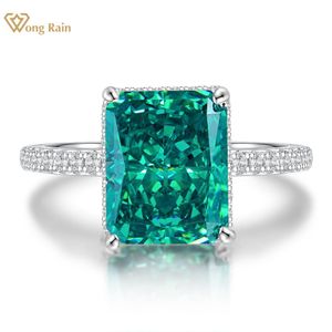 Solitaire Ring Wong Rain 925 Sterling Gümüş Yaratılan Taş Doğum Taşı Düğün Nişan Yüzüğü Güzel Takılar Toptan FD26507658 230609