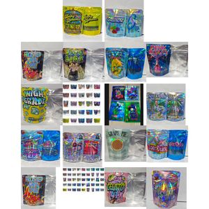 Sacchetti per gioielli Borse 3.5G 0.125Oz Shiny Mylar Hologram Bag Packaging Plastica a prova di odore Backpackboyz Runty Dce Esco Budz Frosted La Othxn