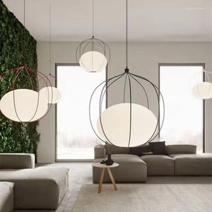 Pendant Lamps Modern Lamp Iron Glass Hanglamp For Bedroom Dining Room Home Decor Kitchen Fixtures E27 El Bar Lighting Chandelier