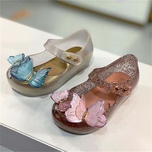 Cute Girls Sandals Kids Designer Shoes Butterfly Rhinestone Children Shoes Toddler Baby Sneakers Comfortable Princess Sandal Jelly Slides