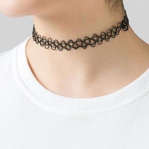 Choker umq gotycki punk elastyczne puste chocker kobiety biżuteria rybna linia tatuaży