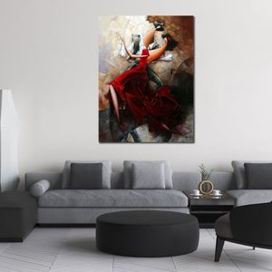 Özet Canvas Art Paso Doble Performans Resim Giriş yolu için el yapımı modern dekor