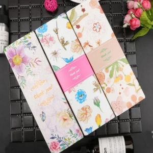 Blomma tryckt Long Aron Gift Moon Cake Carton Presentförpackning för Cookie Wedding Favors Candy Box