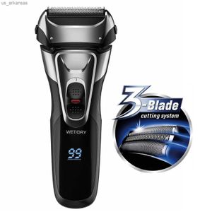 Professional Shaver For Men Rechargeable Powerful Electric Shaver 3D Washable Electric Razor Wet Dry Face Beard Shaving Machine