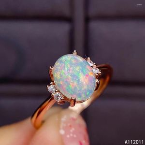 Anelli a grappolo KJJEAXCMY Fine Jewelry 925 Sterling Silver Natural Stone Opal Gemstone Women Female Ring Supporto Test di vendita