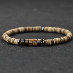 Charm Bracelets Noter Bohemia Coconut Bead Bracelet Unisex Grade A Emperor Stone Braslet Leisure Accessories Natural Wooden Braclet Beach Joias Z0612