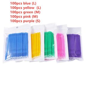 Narzędzia do makijażu 500pcs5 Packi jednorazowe rzęsy drobnoustrojowe przedłużenie pojedyncze rzęs usuwanie wymazu mikro szczotka do rzęs 230612