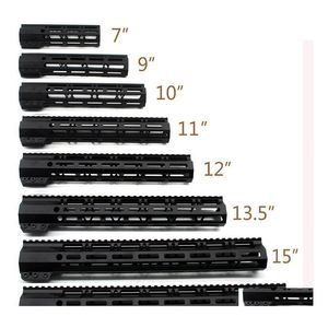 Araba DVR Diğerleri Taktik Aksesuarlar 7910111213 51517 inç Mlok Kelepçe Stil Handguard Ray Picatinny Mount System Black Drop Delive230G