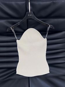 Abiti da lavoro 2023 Estate Moda di lusso Donna Bianco lavorato a maglia senza spalline Canotte Canotta con abiti in denim Skrit Lady Sets Gdnz 4.11