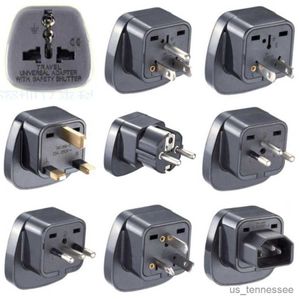 Power Plug Adapter Black white Italy Swiss Brazil travel adapter plug socket converter with safety door R230612