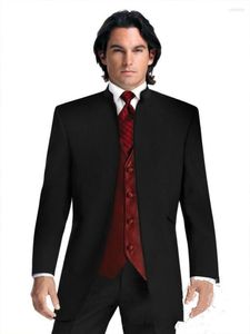 Ternos masculinos personalizados lapela mandarim masculino terno jaqueta blazers traje de halloween elegante para luxo homem terno casamento