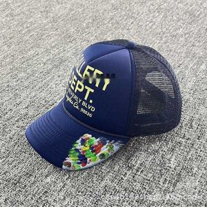 Galleryes Cappello Dipinto a mano Dept Mesh Truck Driver Casual Lettera Berretto da baseball Estate H8r4