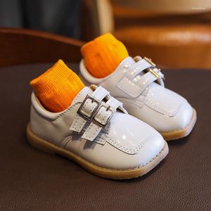 Scarpe basse 2023 Neonati Moda Matrimonio Pelle verniciata Per mocassini Bambini Nero Bambino 1 2 3 4 5 6 anni