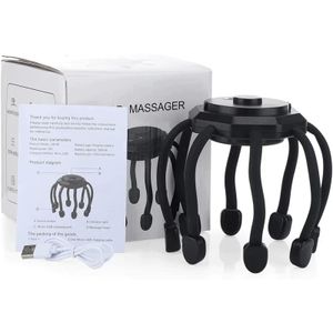Huvudmassager Electric Head Massager Octopus Scalp Massage Vibration Head Scratcher Therapy for Relax Stress Relief Förbättra sömnhårtillväxt 230609