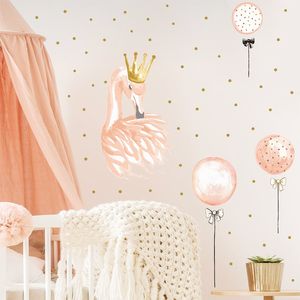 Bellissimi adesivi murali cigno per cameretta per bambini Decorazioni per la casa Camera da letto Sfondo Decorazione Carta da parati Soggiorno Abbellisci adesivo