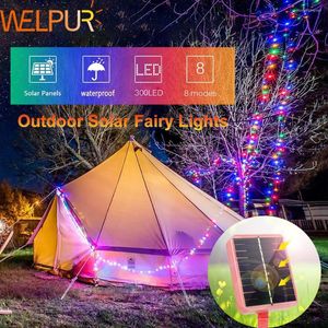 Saiten 6M/31M Solar Lichterkette LED Girlande Outdoor Weihnachten Garten Wasserdichte String Für Hochzeit Hof party Dekoration