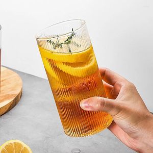 Vinglas 1-6 st vertikalt mönster kopp kreativ japansk glas juice dricka kaffe handgjorda klara dricker set whisky