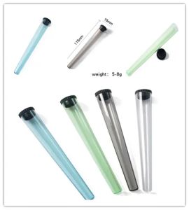 Plastica King Size Doob Tube Tubo conico 115mm Fumo di sigaretta Contenitore sigillante Contenitore per pillole Cono arrotolato per sigarette di carta arrotolata