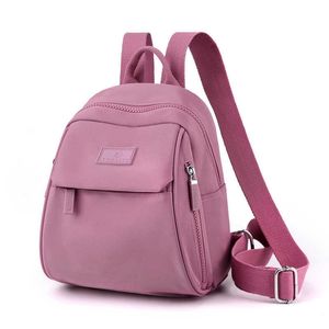 Backpack Mini Women Plecaks Antitheft Waterproof Nylon Mały Bagpack Office Lady Gnowilne ramię w ramię