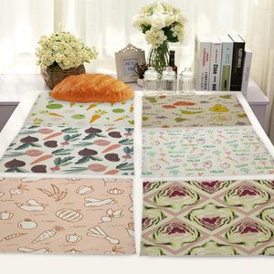 Table Napkin 1Pcs Vegetable Plant Pattern Placemat Dining Carrot Crop Mats Drink Coasters Linen Pads 42 32cm Kitchen Accessories