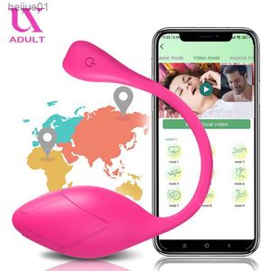 Bluetooth App Rose Vibrators Egg for Women Wireless Remote Control Dildo Female G Spot Vibrating Love Egg Sex Toys for Adults L230518