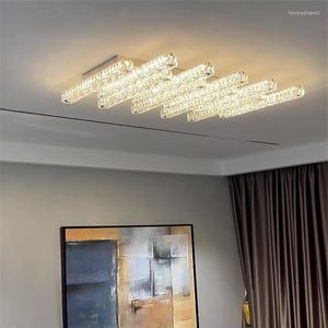 Ceiling Lights Living Room Light Modern Simple Atmospheric Household Bedroom Nordic Luxury Crystal Lamps