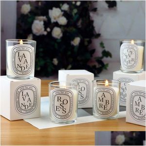 Candles 50G Transparent Aromatherapy Candle 520 Hand Gift Fragrance European Romantic Lamp Holder Drop Delivery Home Garden Dhi5Z