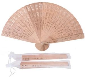 Personalized Wooden hand fan Wedding Favors and Gifts For Guest sandalwood Wedding Decoration Folding Fans JN12