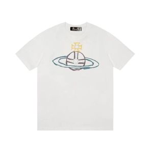 Duyou Men's Spray Orb T-shirt Vivienne West Wood T-shirt Brand Clothing Men Women Summer T Shirt With Letters Cotton Jersey High Quality Tops 78175