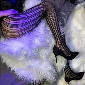 Frauen Socken Sexy Strumpfhosen Retro Jacquard Fishnet Strümpfe Damen Dünne Nylon Mesh Enge Strumpfhosen Weibliche Strumpfwaren Sommer Bodenbildung