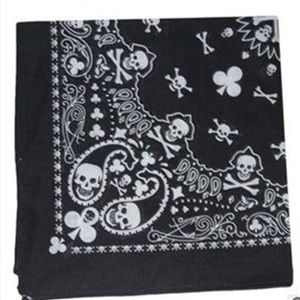 Moda Paisley Skull Head Wrap 100% bawełniana bandana nadgarstka 12pcs Lot 244k