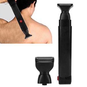 Aparador de barbear elétrico traseiro USB recarregável ferramenta de remoção de pêlos de corpo inteiro dobrável ferramenta de remoção de pêlos dupla face masculina L230523