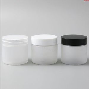 50 x 60g空の霜のペットクリームボトル透明2オンス化粧品パッケージプラスチックの蓋付き白い黒いクリアグッドamclx