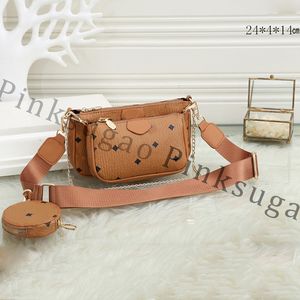 Rosa Sugao kvinnor axel crossbody väskor designer mode plånböcker tjej shopping väskor topp kvalitet stor kapacitet lyx handväskor 3st/set sisi-230612-46