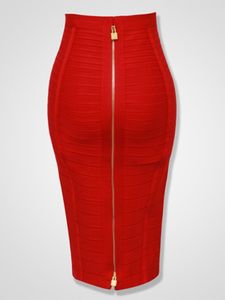 Kjolar 16 färger xl xxl sexig solid blixtlås orange blå svart röd vit rosa bandage kjol kvinnor elastisk bodycon sommar blyerts kjol 58 cm 230612