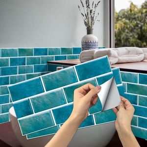 Wall Stickers American Style Tile Self-adhesive PVC Sticker Kitchen Bathroom Veranda Furniture WC Home Decoration Art Mural Wallpapers