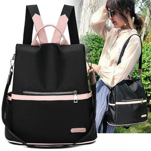 Borse da scuola Moda Casual Donna Oxford Zaino Impermeabile Adolescenti Ragazze Packbag Rosa Borsa da viaggio da donna