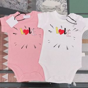 baby Rompers One-piece Kids Newborn Classic Letter Bear Print Fashion Boys Girl Cute Top Jumpsuit Child Set Toddler Comfortable Triangle 58cE#