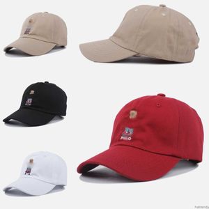 2023 Summer Bear Dad Polo Hats Baseball Cap Bone Curved Visor Casquette Women Gorras Snapback Caps for Men Hip Hop Headwear P4qw