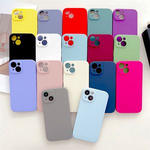 iPhone 14 Plus 13 Pro 12Pro 11Pro 14 Pro Max Silky Soft Touch Back Cover Shell 용 고품질 액체 실리콘 케이스