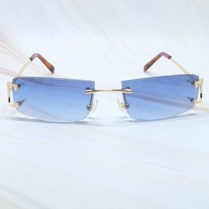 2023 Desinger solglasögon ramar klar tråd c glasögon små fyrkantiga rimlösa ögonglasögon ramar vintage glasögonskådespelar lyx carter clear optical