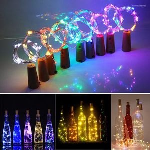 Strings Bar Christmas Fairy Lights LED Copper Wire Wine Bottle With Cork Light String 5Pcs/lot Wedding Party Indoor Outdoor Decoration