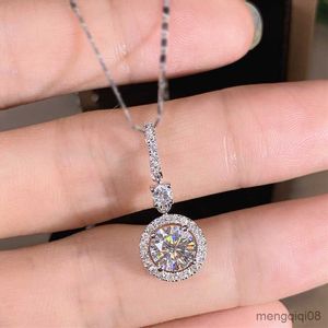 Подвесные ожерелья блестящие хрустальные кубические свадебные ожерелье Скудки серебряной цирконы высококачественная серебряная мода
