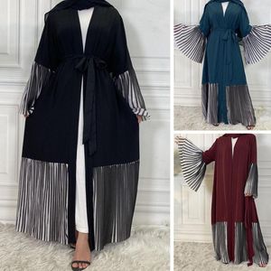 Этническая одежда Eid Open Abaya Dubai Turkey Kaftan Мусульманские женщины одевают кимоно Ccardigan Исламское арабское платье Рамадан Мубарак Джеллаба