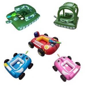 Floats Tubes Uppblåsbar pool Floating Intressant spraybil Småbarn Simning Ring Seat Folding Portable Water Toys Water Sports Games P230612